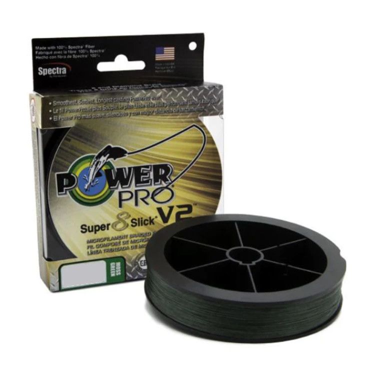 Power Pro Super 8 Slick V2 (Moss Green) - 150 Yards, Size: 20lb