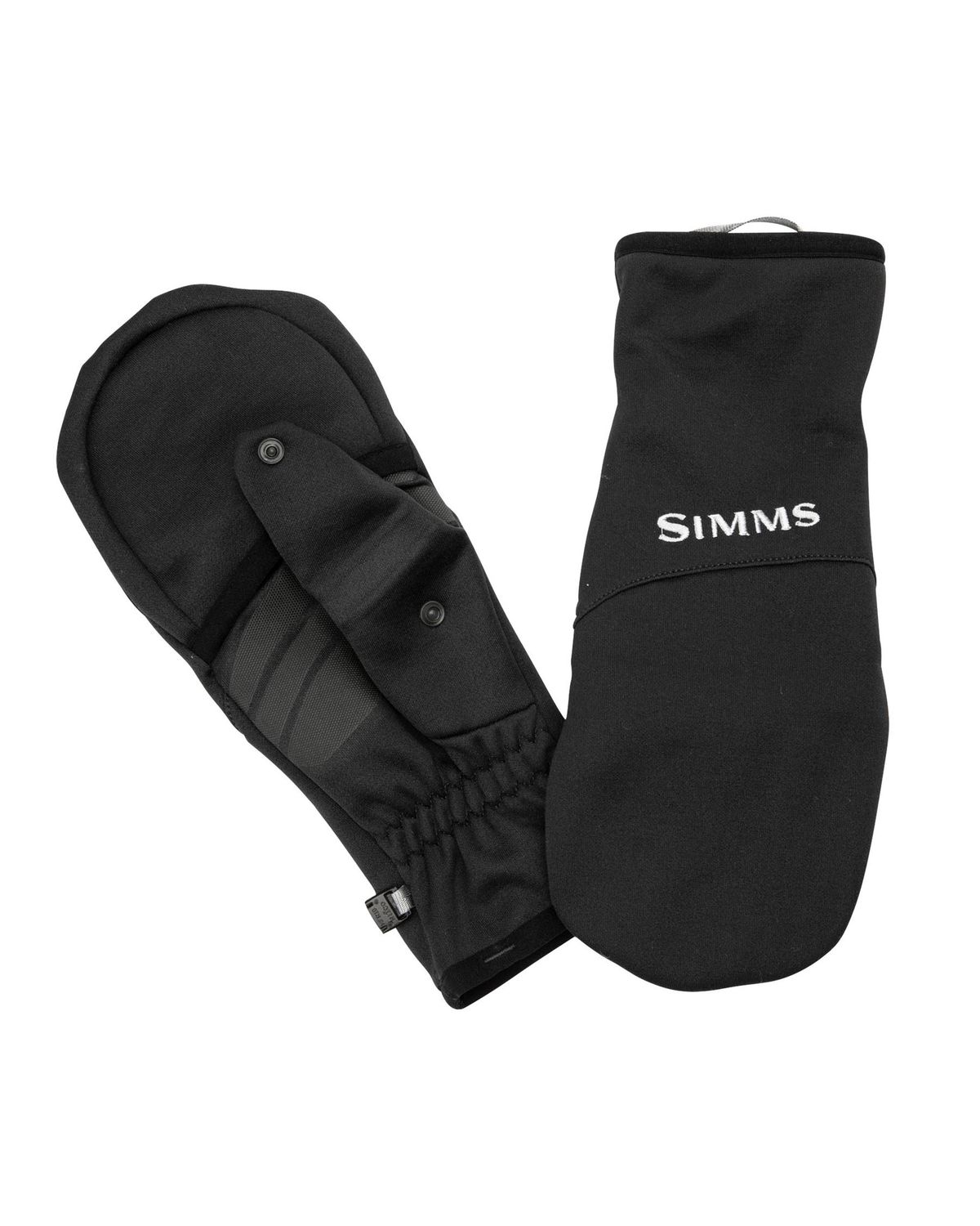 Simms Freestone Foldover Mitt Black, Size: MD