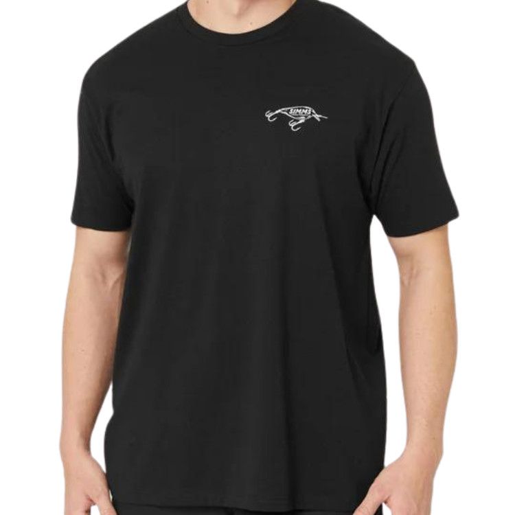 Simms Square Bill SS Tee, Color: Black, Size: SM