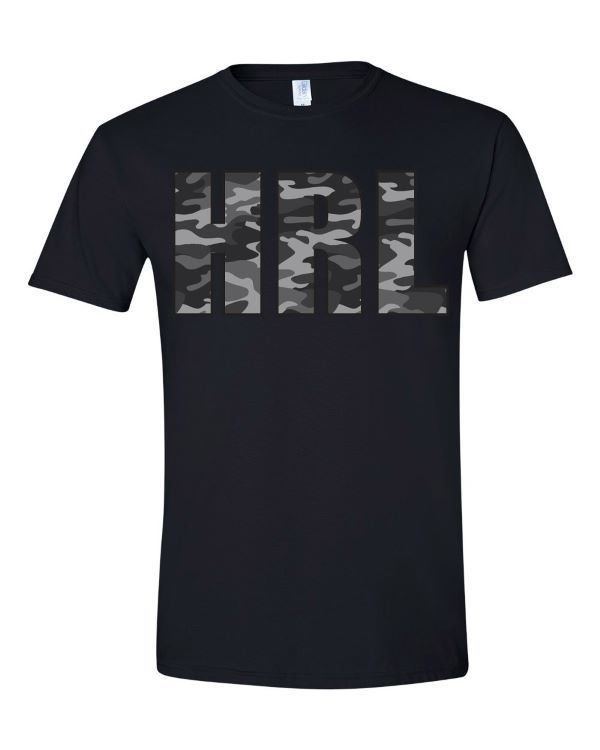 Rock Outdoors YTH HRL Grey Camo Black SS Tee, Size: MD