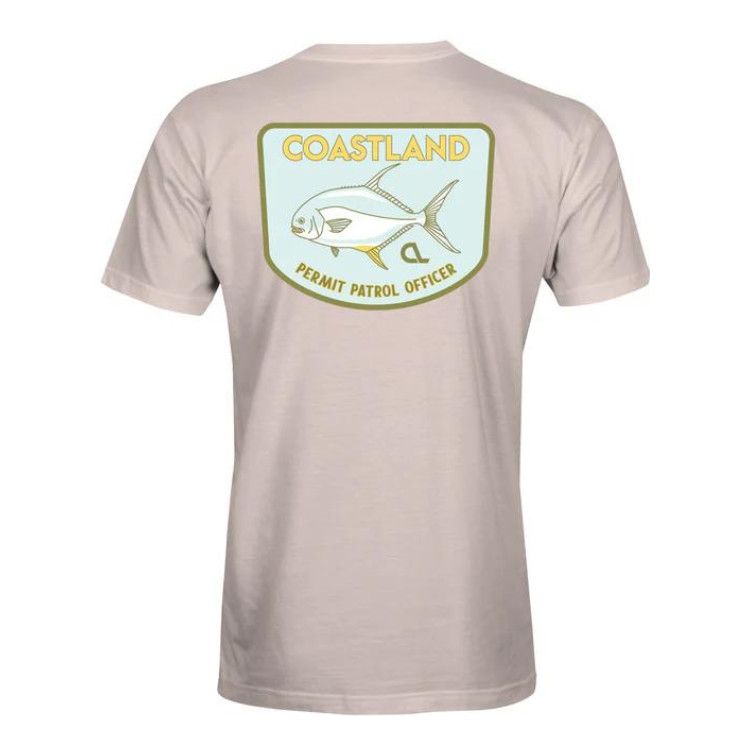 Coastland Permit Patrol SS Tee, Color: Bone, Size: SM