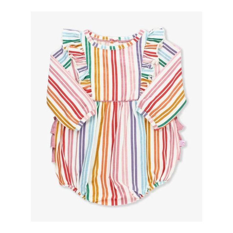 Rufflebutts Hello Spring Waterfall Bubble Romper, Size: 3-6M