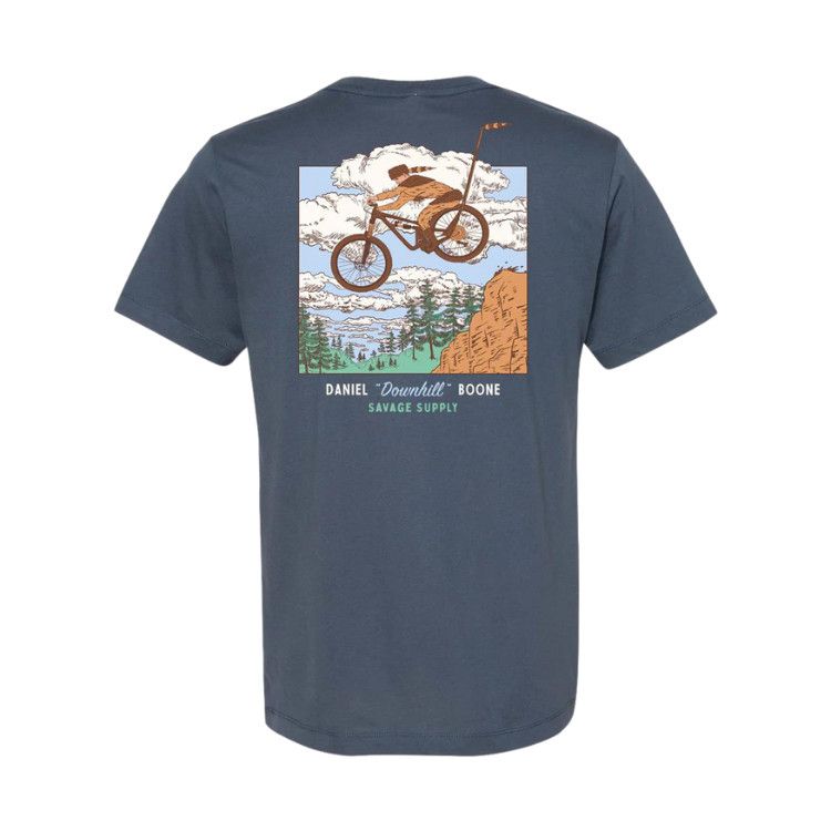 Savage Supply Daniel Downhill Boone SS Tee, Color: Lt Navy, Size: SM