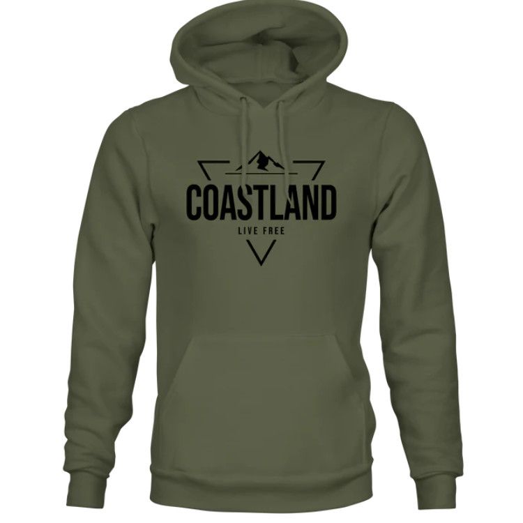 Coastland Live Free Hoodie, Color: Military Green, Size: SM