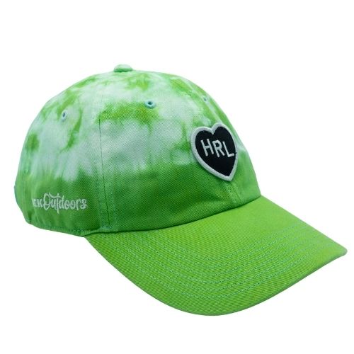 Rock Outdoors HRL Heart Patch Unstructured Hat, Color: Lime Tie Dye