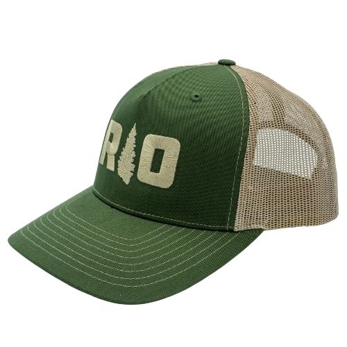 Rock Outdoors Embroidered RO Mid Profile Trucker Hat, Color: Army Olive/Tan