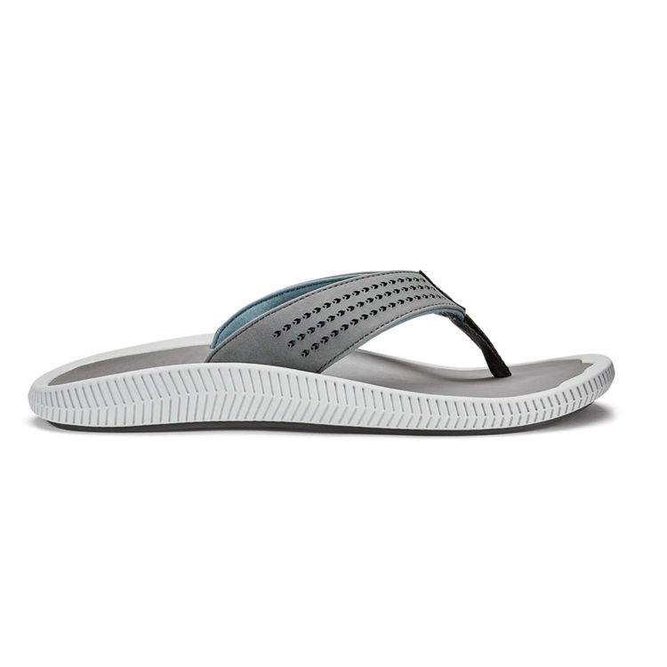 OluKai Ulele Men's Flip Flop, Color: Stone/Stone, Size: 9