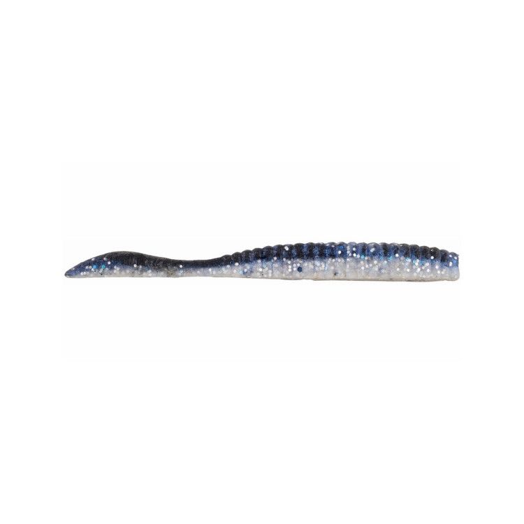 Berkley Powerbait Maxscent Flat Worm 3.6", Color: Black Shiner