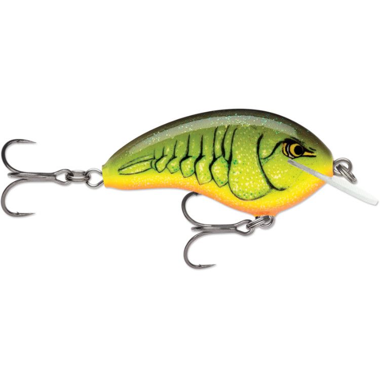Rapala Ott's OG Tiny 4, Color: Chart Rootbeer Crawdad