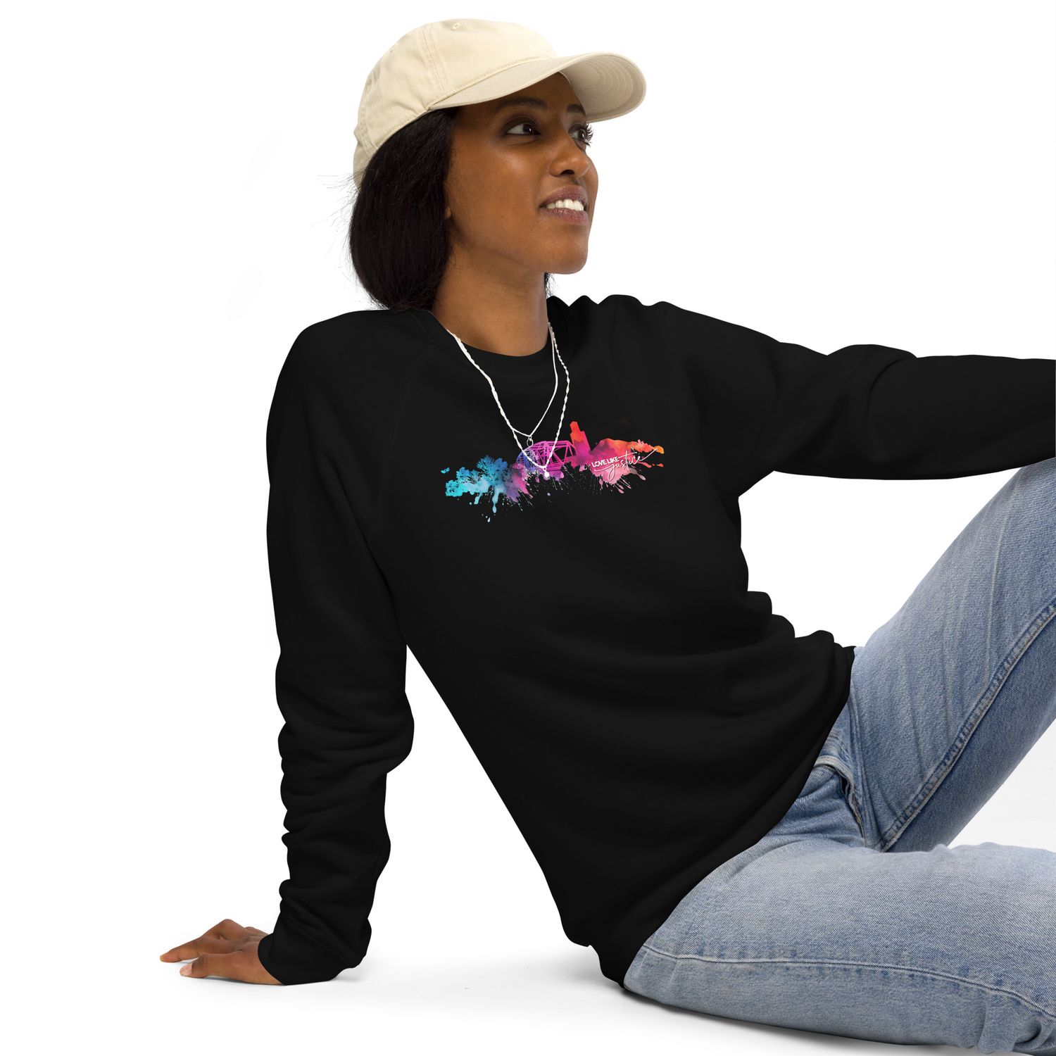 Justice's Lights Organic Raglan Sweatshirt