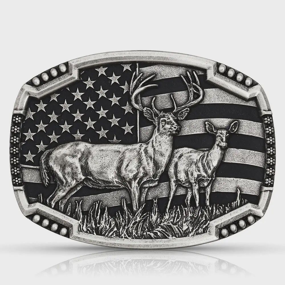 Montana Silversmith Buckle- Antique Whitetail Deer