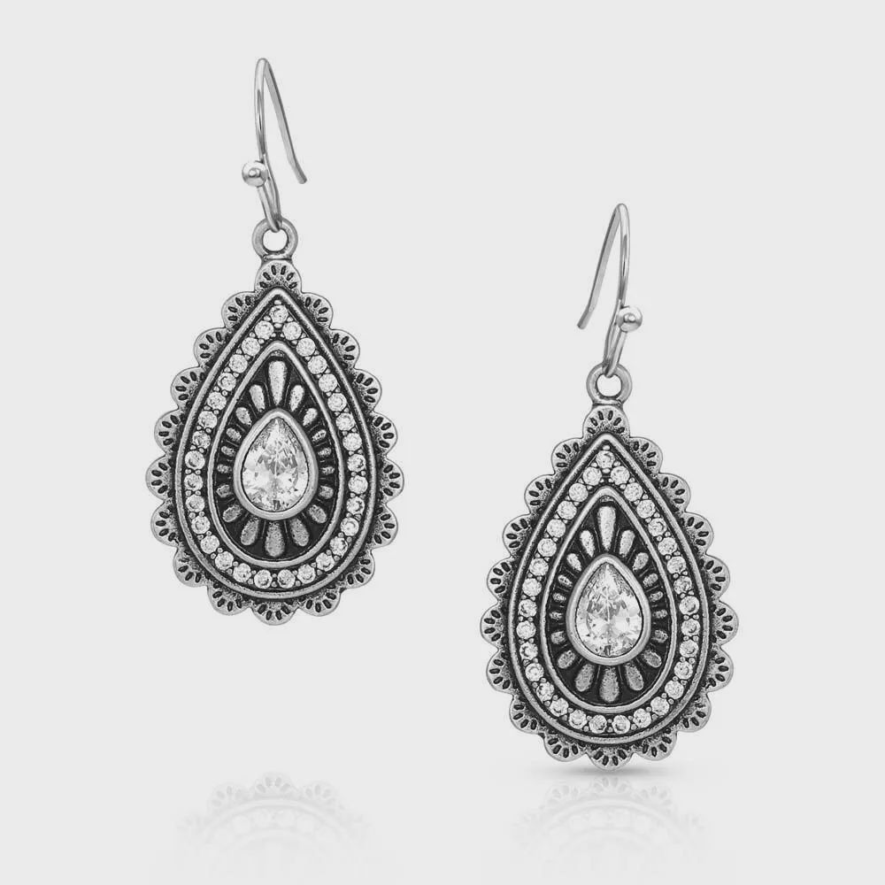 Montana Silversmith Earrings- Purely &amp; Primal Teardrop Silver