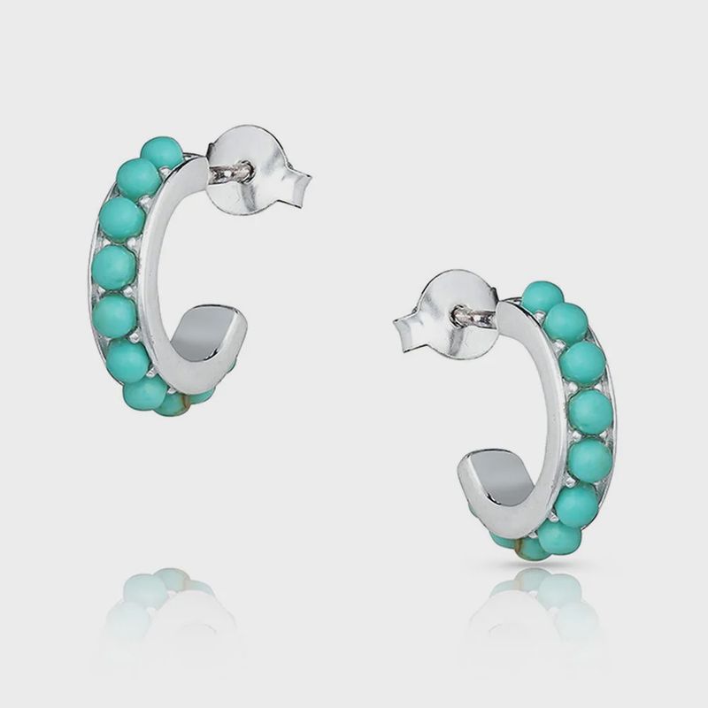 Montana Silversmith Earrings- Studded In Turquoise Mini