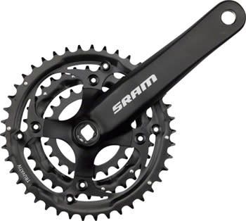 SRAM S-600 Crankset - 175mm, 8-Speed, 42/32/22t, 104/64 BCD, Square Taper JIS Spindle Interface, Black