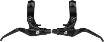 Promax FS-378 Brake Lever Set - Short Pull, 2-Finger, Tooled Reach Adjust, For U and Caliper Brakes, Black
