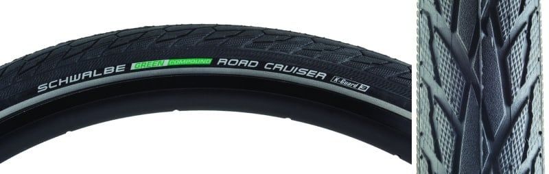 TIRE SWB ROAD CRUISER 700x35 ACTIVE TWIN K-GUARD BK/BSK/REF GN-COMPOUND WIRE