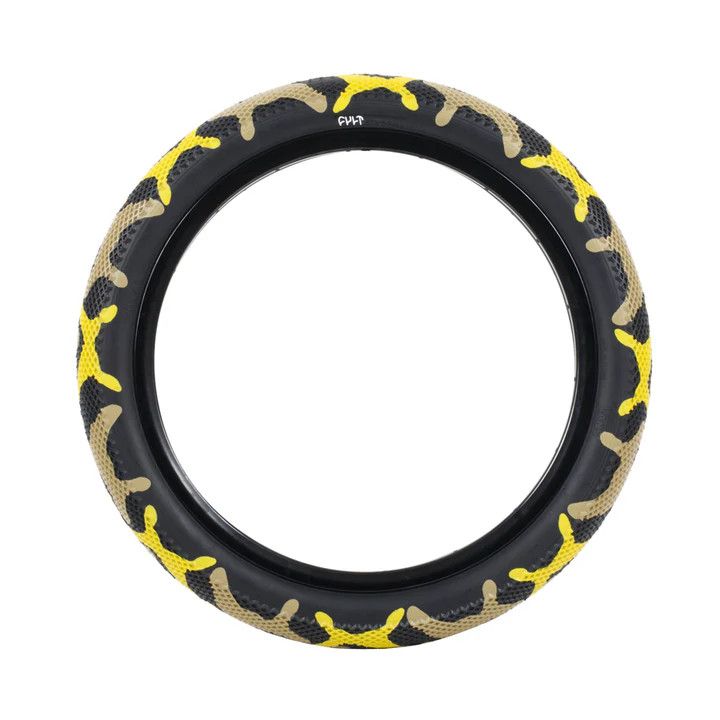 Cult X Vans Tire - 20 x 2.4, Clincher, Wire, Yellow Camo/Black