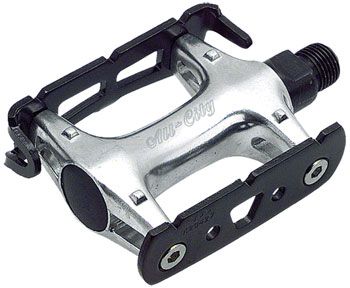 All-City Standard Track Pedals -9/16&quot;, Black/Silver