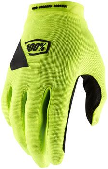 100% Ridecamp Gloves - Flourescent Yellow, Full Finger, Men&#39;s, X-Large