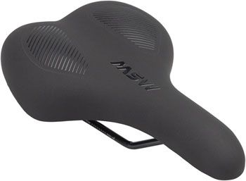 MSW Men's Saddle - Memory Foam, Soft Touch Cover, Steel, Black