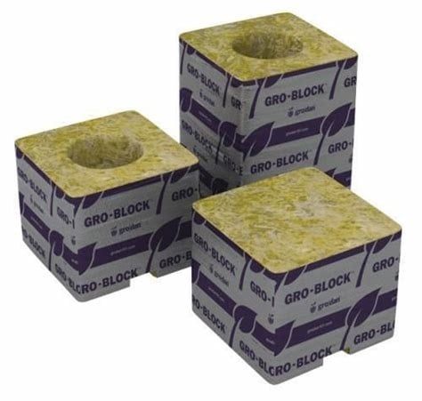 Grodan Rockwool 3&quot;x3&quot; cube no hole each