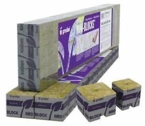 Grodan Rockwool 1.5&quot;x1.5&quot; wrapped pack of 45
