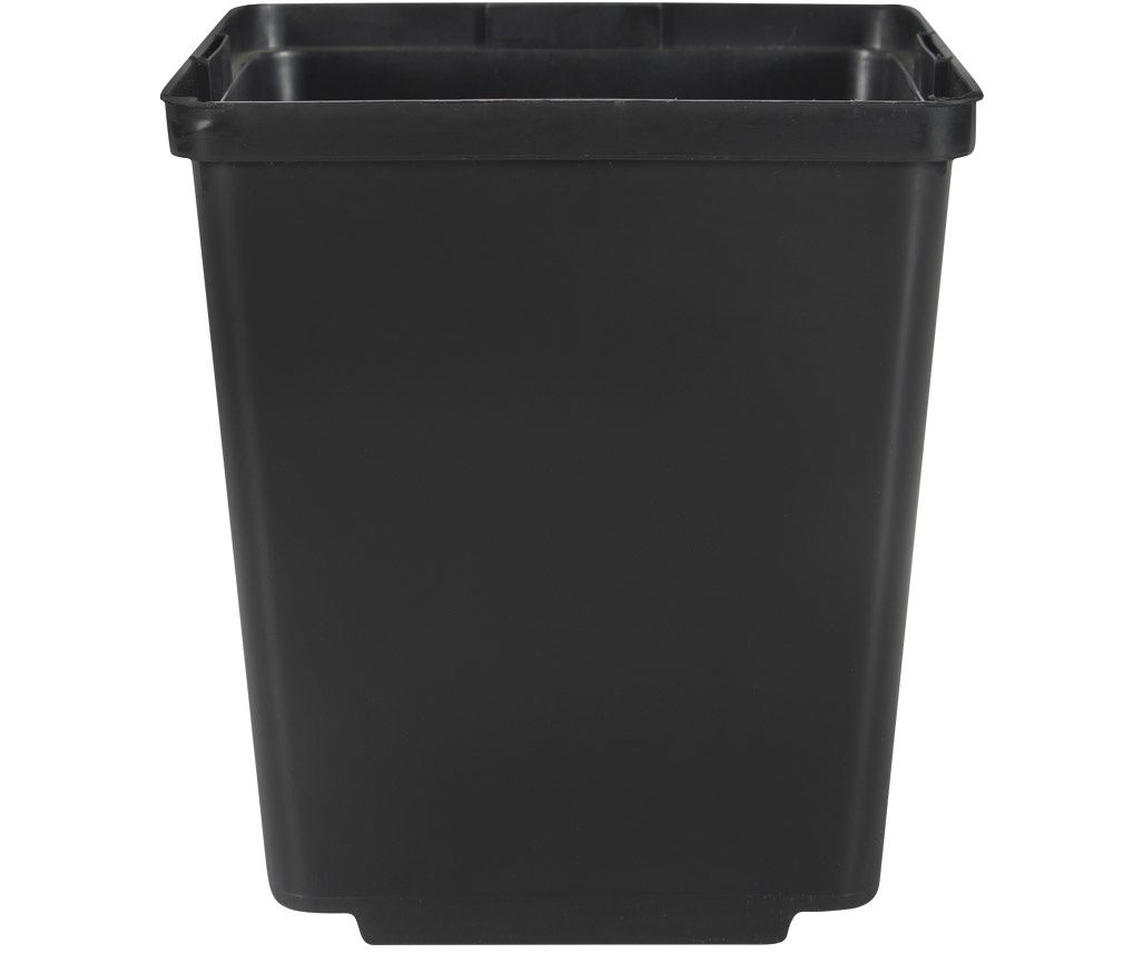 Hydrofarm 3.5&quot; Square Deep Pot with tag slot, black