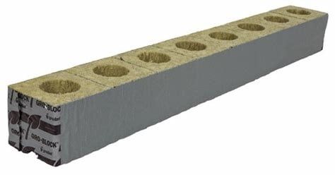 Grodan Rockwool 3&quot;x3&quot; cube with hole each