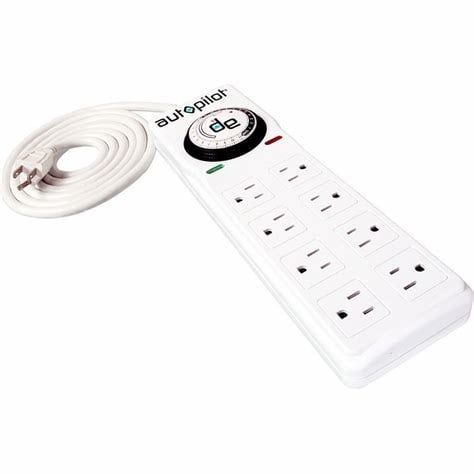 Grow1 120V 8 Way Power Strip Mechanical Timer