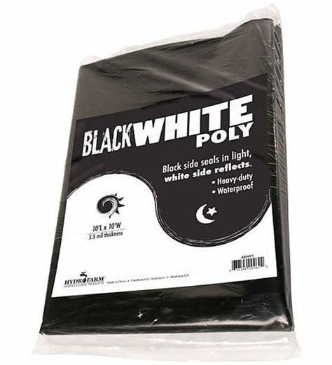 Black and White Poly Film 10&#39;x25&#39; 5.5 mil