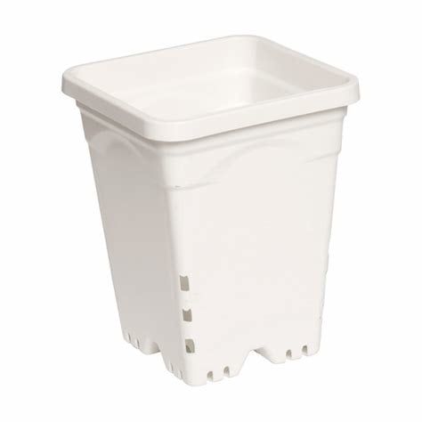 Active Aqua 7&quot; x 7&quot; Square White Pot, 9&quot; Tall