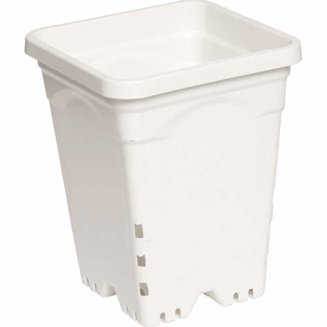 Active Aqua 6&quot; x 6&quot; Square White Pot,  8&quot; Tall
