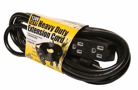 Heavy Duty Extension Cord, 120V, 12&#39;