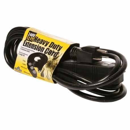 Extension Cord, 240v 12 ft, 3 Outlets