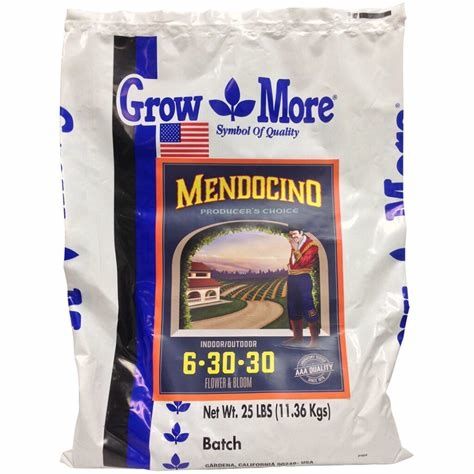 Grow More® Mendocino Flower &amp; Bloom 6 - 30 - 30, 25 lbs