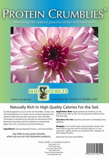 Soil Secrets Protein Crumblies 1 Gallon bucket