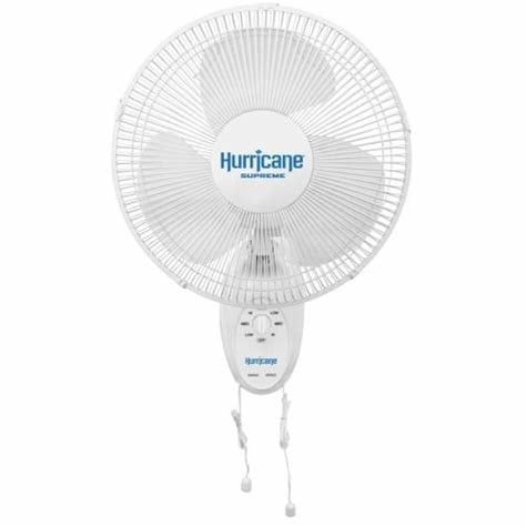 Hurricane Supreme Oscillating Wall Mount Fan 12 in