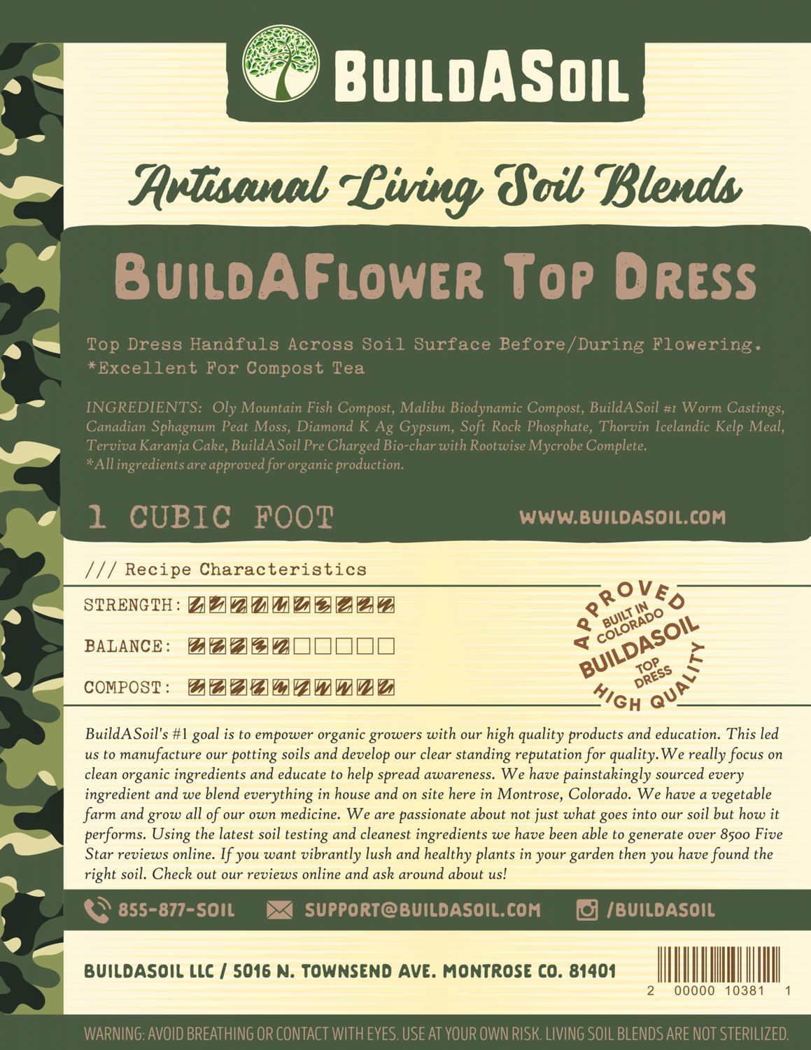 BuildASoil Build-A-Flower Top Dress Kit, 1 cu ft