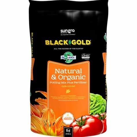 Black Gold Organic Soil, 16 quart