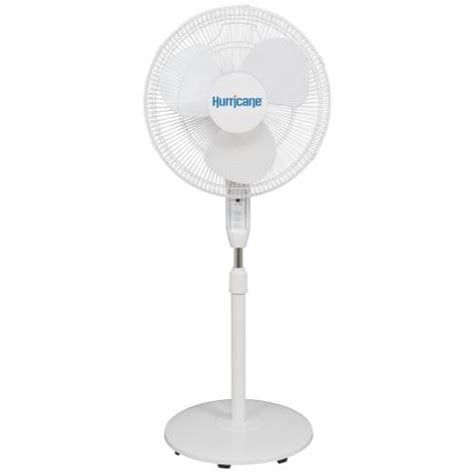 Hurricane Supreme Oscillating Stand Fan w/ Remote - 16” - White