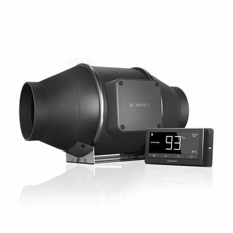AC Infinity Cloudline T4 Inline Duct Fan System w/ Temperature &amp; Humidity Control