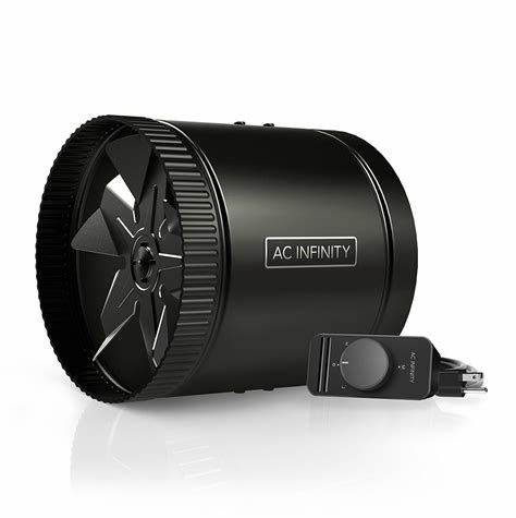 AC Infinity  RAXIAL S8, Inline Booster Duct Fan with Speed Controller, 8-Inch