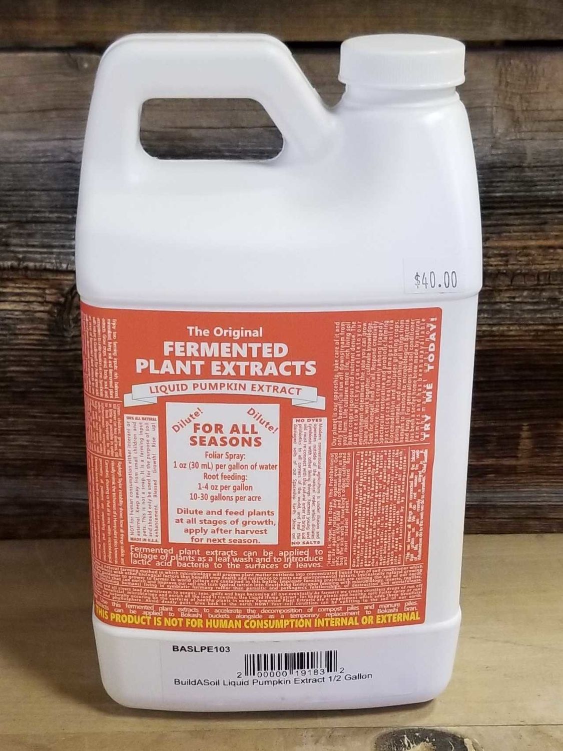BuildASoil Liquid Pumpkin Extract, 1/2 Gallon