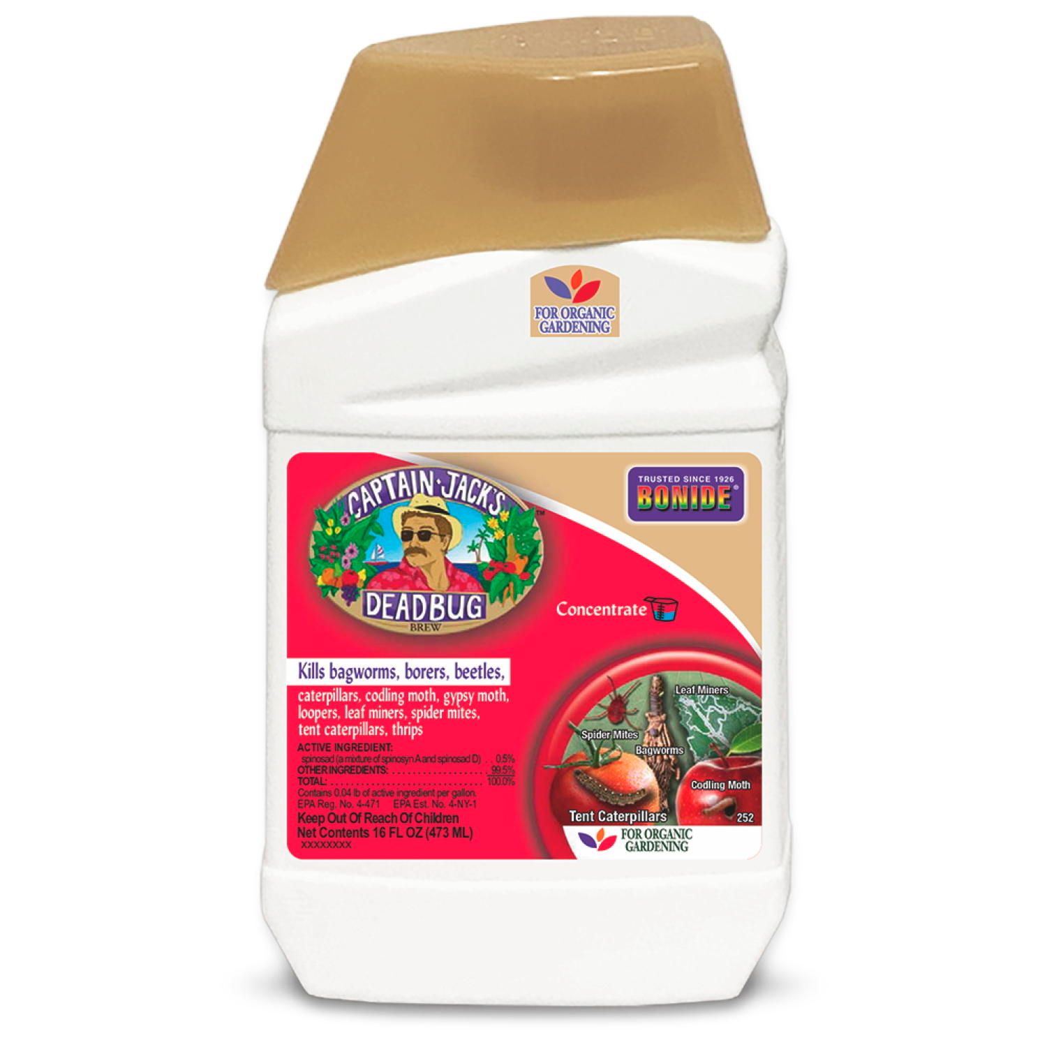 Bonide Captain Jack&#39;s Dead Bug Brew Concentrate w/ Spinosad, 16 oz