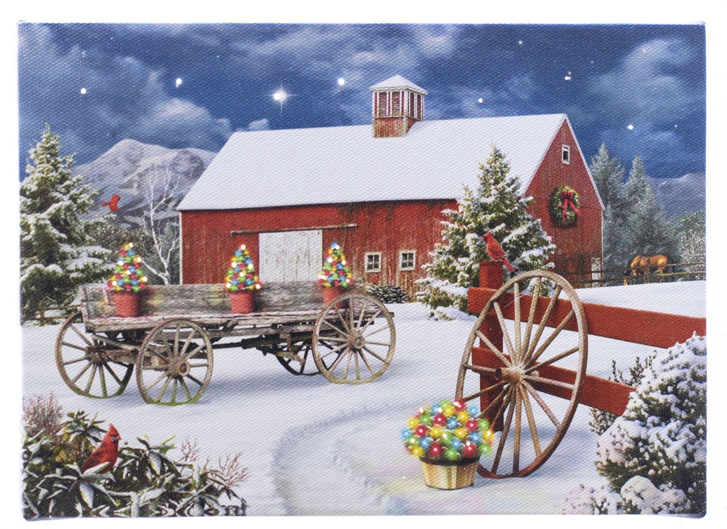 LED Canvas, Rustic Christmas Small
