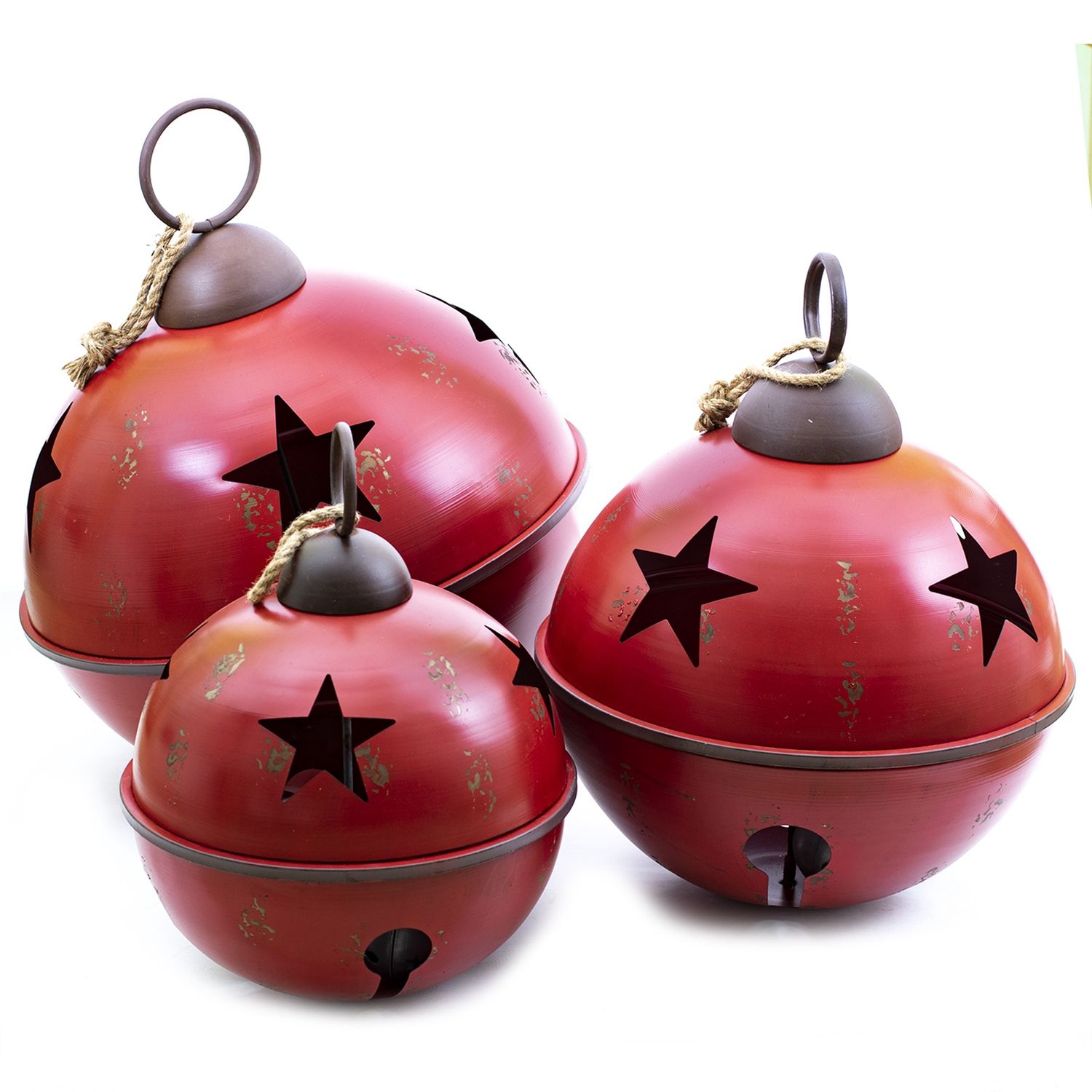 Red Bell, Star Cutout 3 sizes