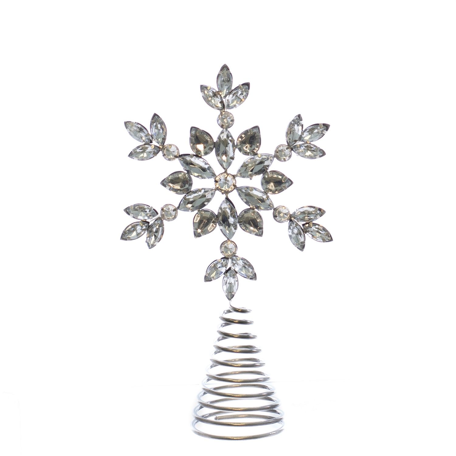 Tree Topper, Crystal Snowflake 8" clear