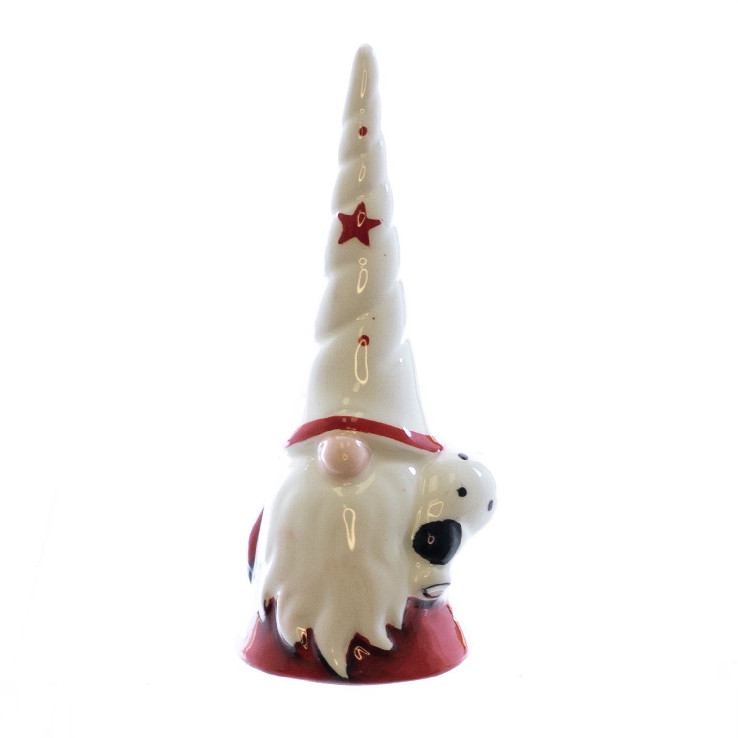 Gnome, Ninja Ceramic Red/White 5"
