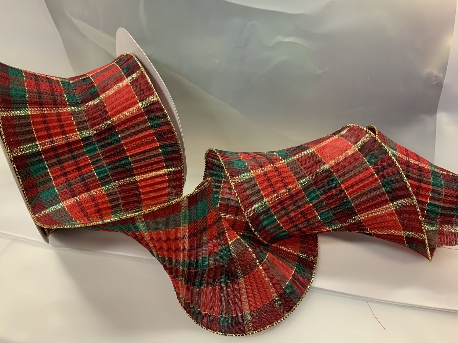 Ribbon, Plaid Spinner 5"x10yd
