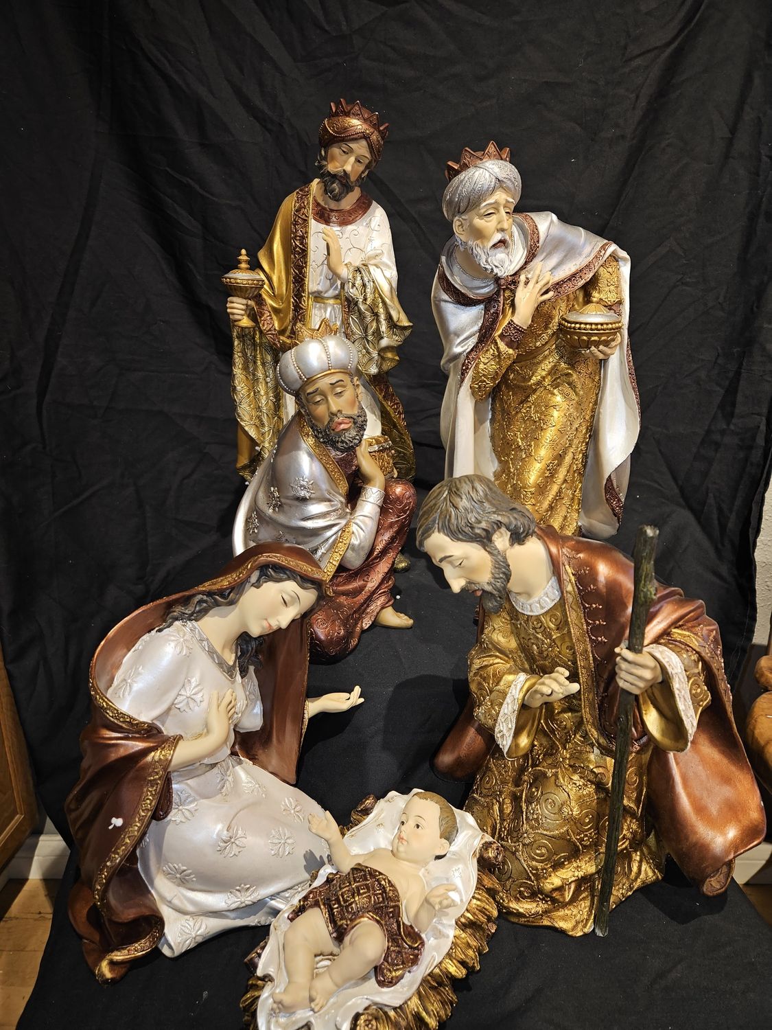Nativity, Mixed Metallic 18"  6pc